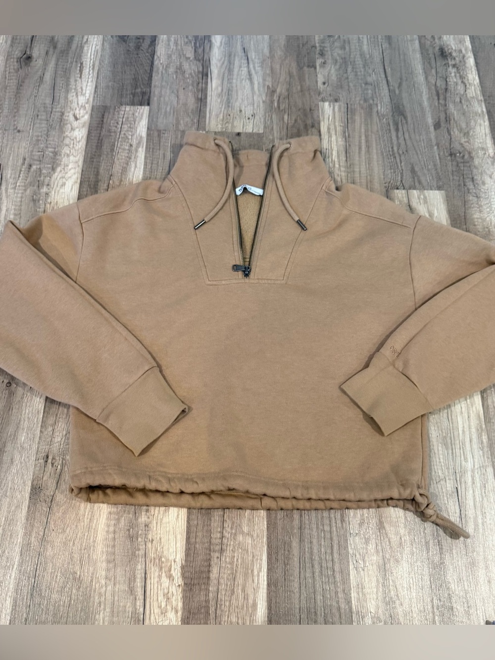 DSG Quarter-Zip Pullover in Camel Brown